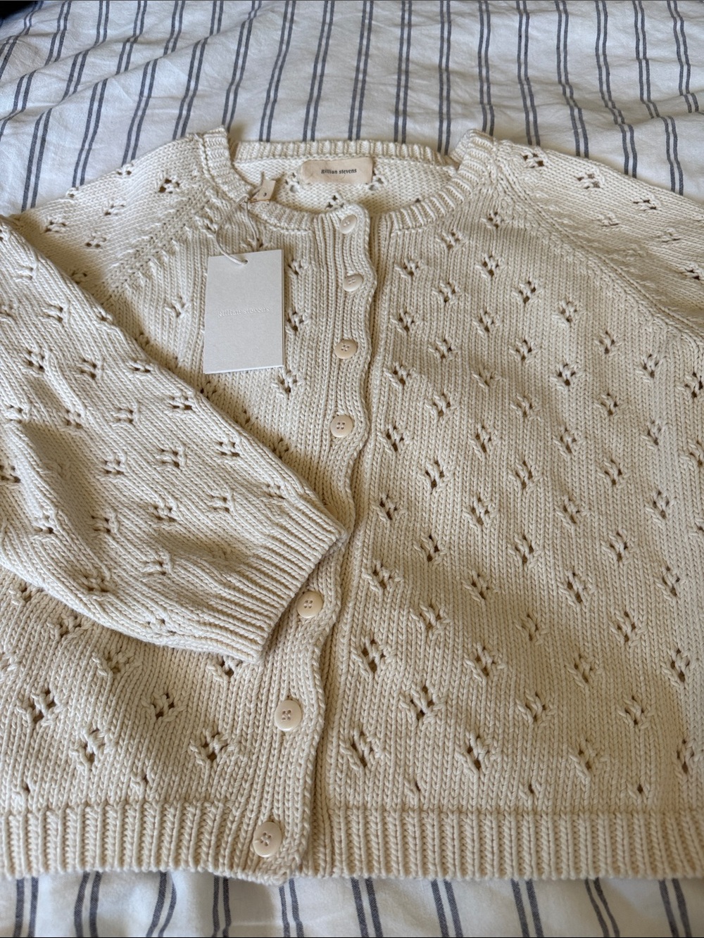 Mabel Cardigan in Ivory - Gillian Steven’s - Picture 5 of 5